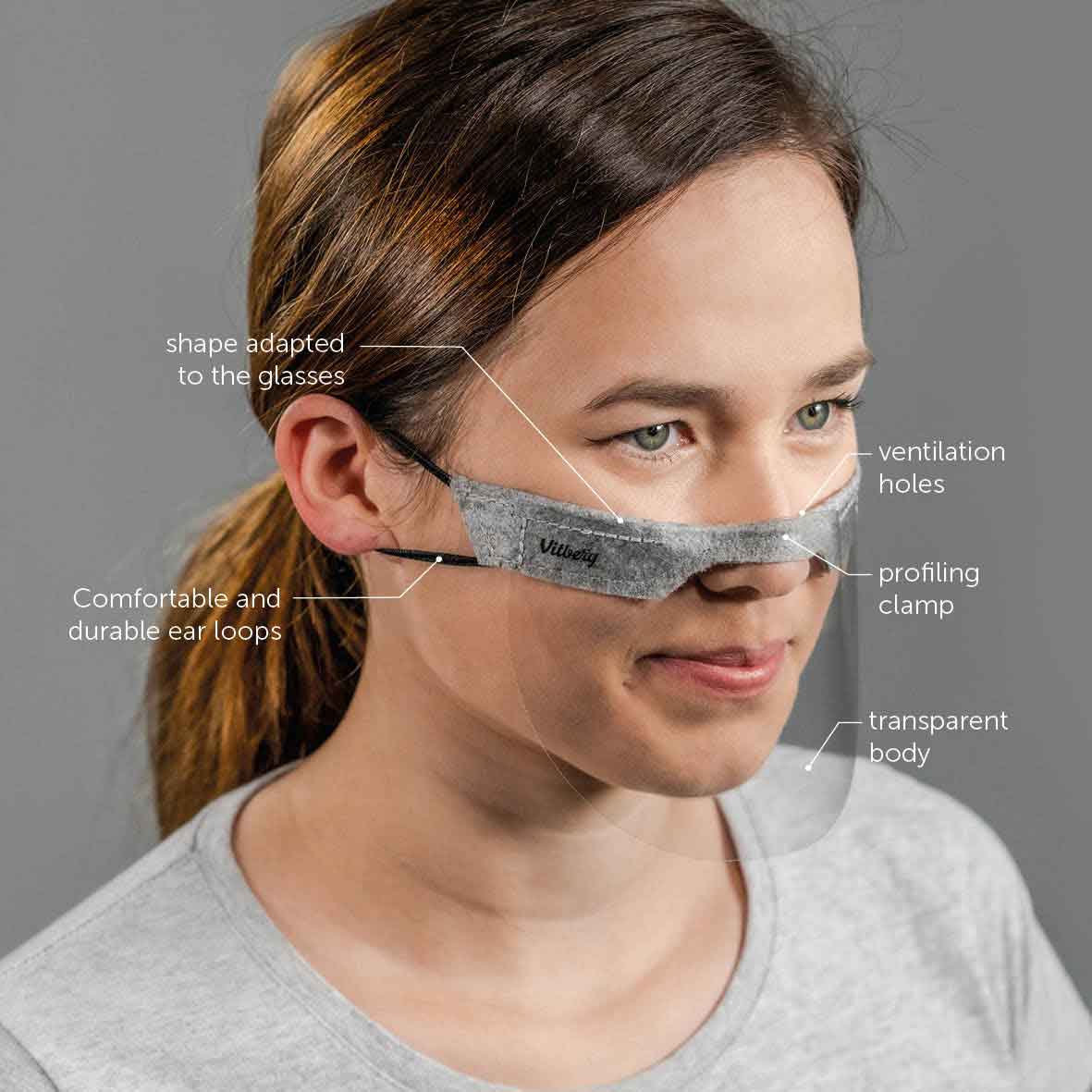 Vitberg Mini Shield Innovative, Breathable Mask. 2 pcs